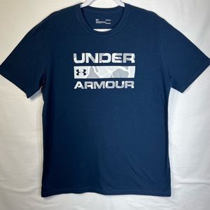 Men's Large Navy Blue Under Armour Short Sleeved T-Shirt
